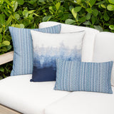 Elaine Smith Kaleidoscope Indigo Blue 12" x 20" Decorative Pillow