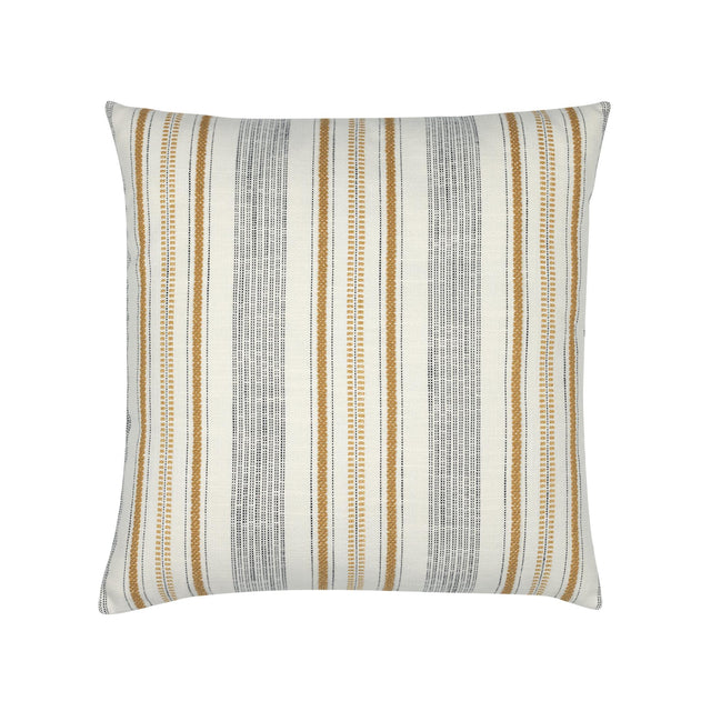 Elaine Smith Pathway Gold Ivory 20" x 20" Decorative Pillow