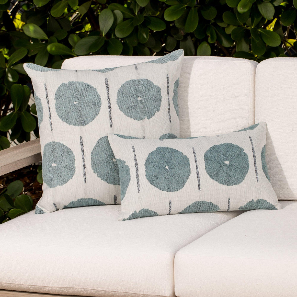 Elaine Smith Solstice Mist Light Blue 20"x20" Decorative Pillow