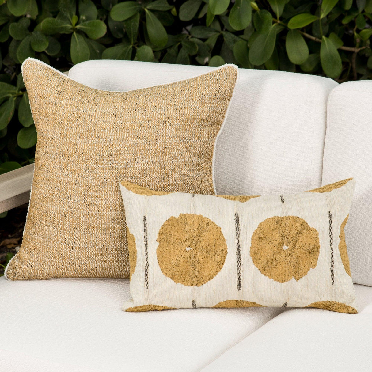 Elaine Smith Golden Hour Corded Gold 20"x20" Decorative Pillow