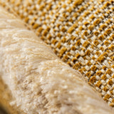 Elaine Smith Golden Hour Fringed Gold 20"x20" Decorative Pillow