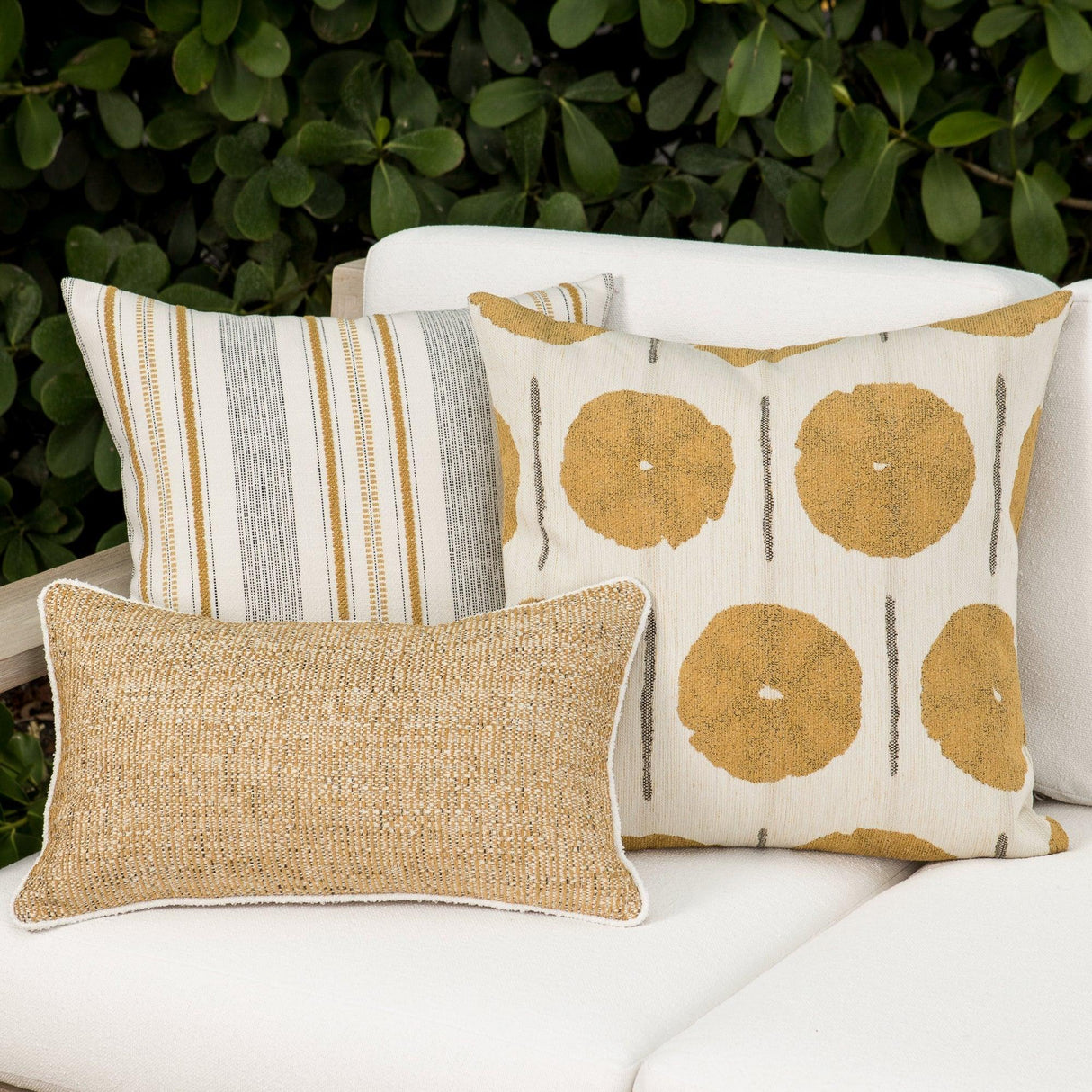 Elaine Smith Golden Hour Corded Gold 12"x20" Decorative Pillow