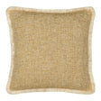 Elaine Smith Golden Hour Fringed Gold 22" x 22" Decorative Pillow