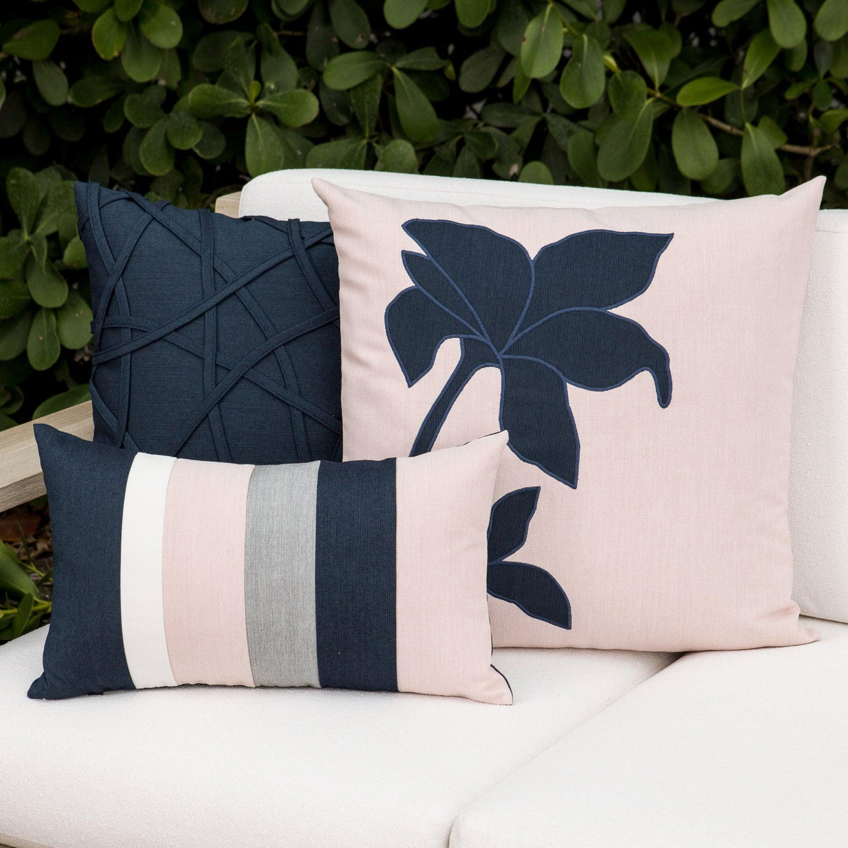 Elaine Smith Illusion Indigo Deep Blue 20"x20" Decorative Pillow