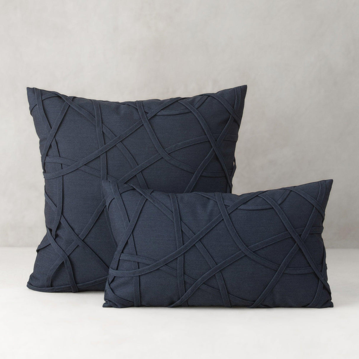 Elaine Smith Illusion Indigo Deep Blue 12"x20" Decorative Pillow