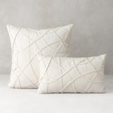 Elaine Smith Illusion Ivory Ivory 12"x20" Decorative Pillow