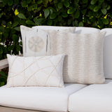 Elaine Smith Illusion Ivory Ivory 12"x20" Decorative Pillow