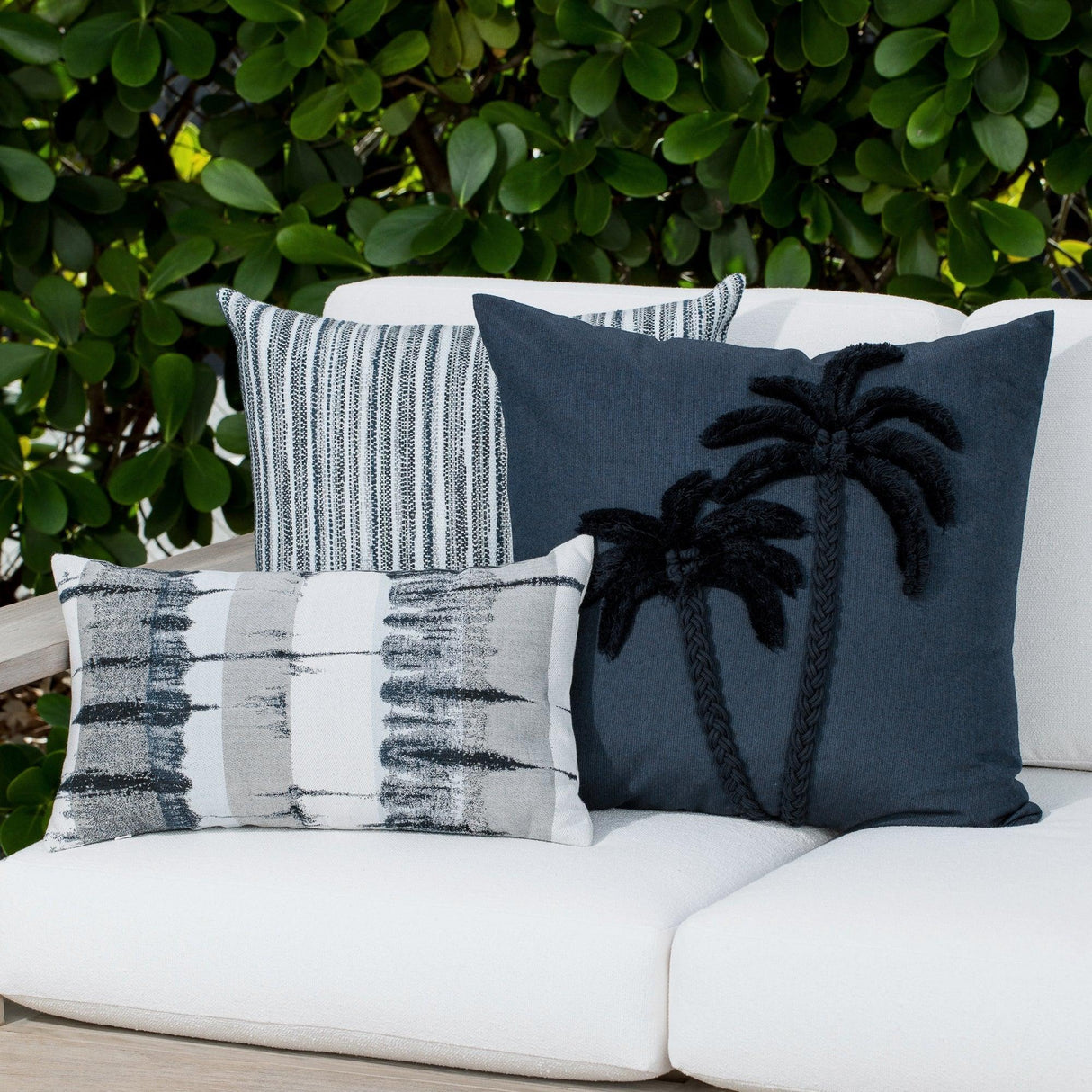 Elaine Smith Escape Indigo Deep Blue 22"x22" Decorative Pillow