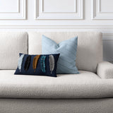 Elaine Smith Believe Denim Deep Blue 12"x20" Decorative Pillow