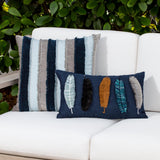 Elaine Smith Believe Denim Deep Blue 12"x20" Decorative Pillow