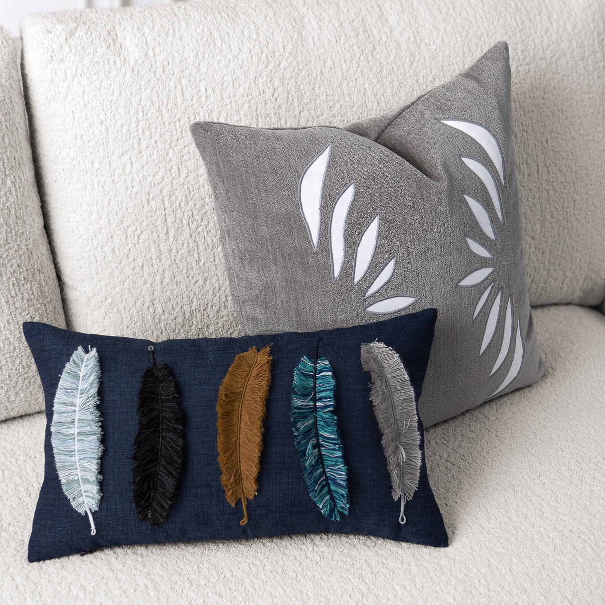 Elaine Smith Believe Denim Deep Blue 12"x20" Decorative Pillow