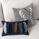 Elaine Smith Believe Denim Deep Blue 12"x20" Decorative Pillow