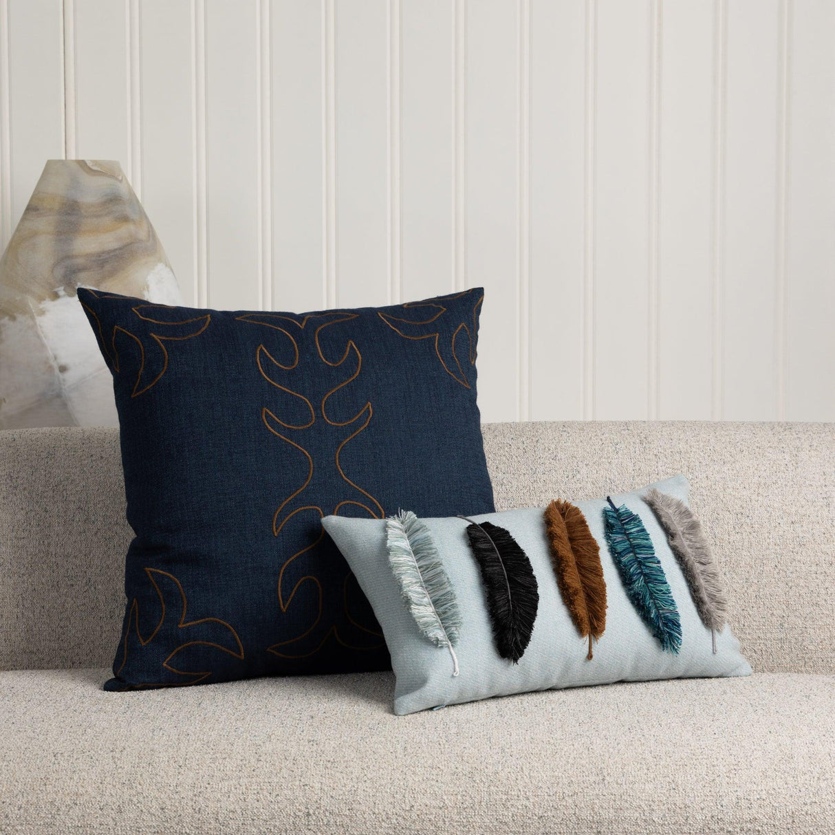 Elaine Smith Believe Sky Light Blue 12"x20" Decorative Pillow