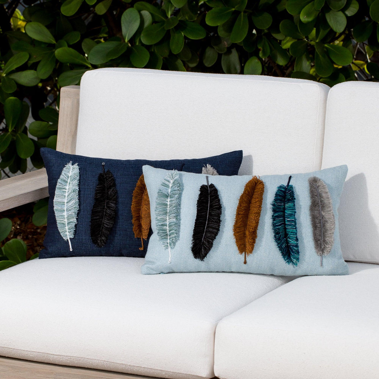 Elaine Smith Believe Sky Light Blue 12"x20" Decorative Pillow
