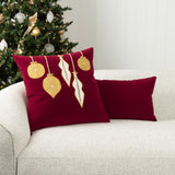 Elaine Smith Ornaments Ruby Red 20" x 20" Decorative Pillow
