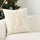 Elaine Smith Fraser Fir Ivory Beige 20"x20" Decorative Pillow
