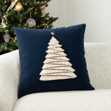 Elaine Smith Fraser Fir Midnight Blue 20" x 20" Decorative Pillow