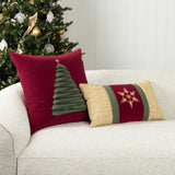 Elaine Smith Fraser Fir Ruby Red 20" x 20" Decorative Pillow