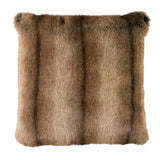 Schumacher Chocolate 18" x 18" Verbier Faux Fur Pillow