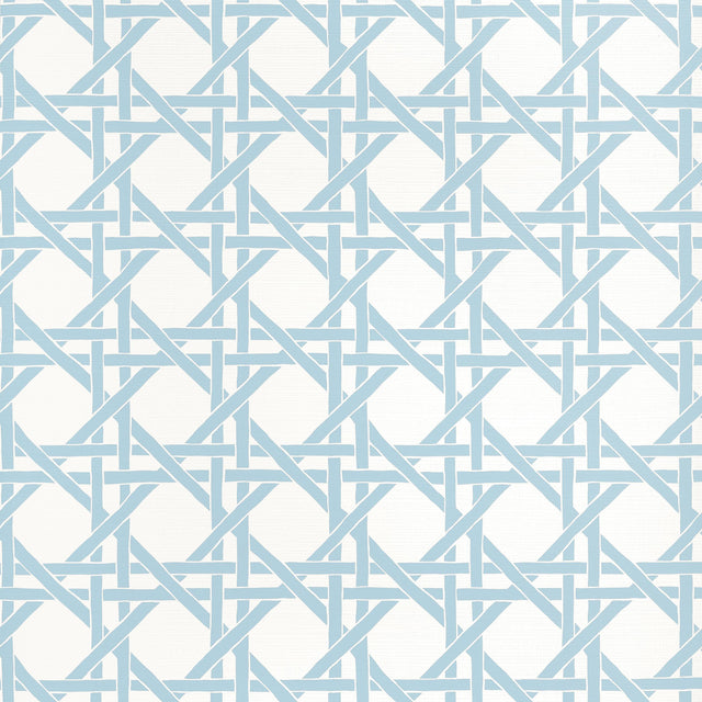 Thibaut Canary Trellis Light Blue Wallpaper