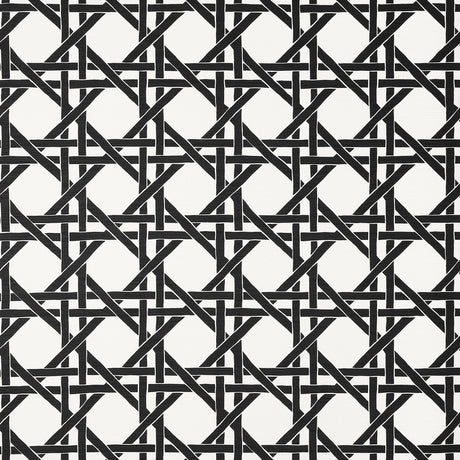Thibaut CANARY TRELLIS Black Wallpaper