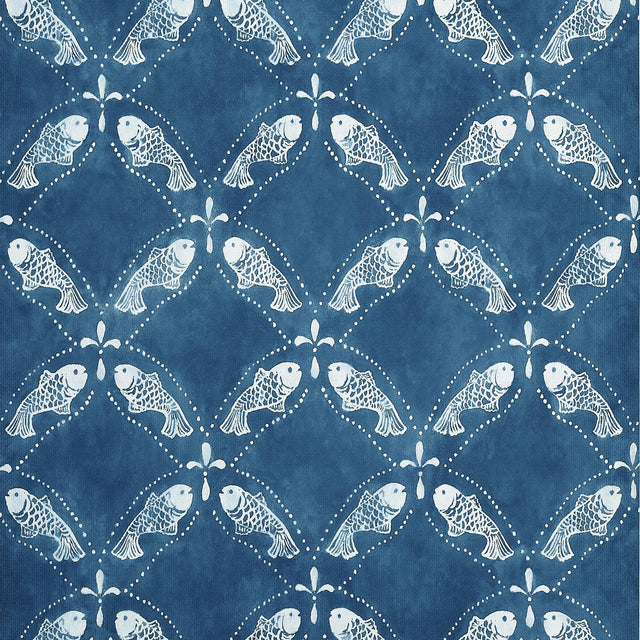 Thibaut Santorini Navy Wallpaper