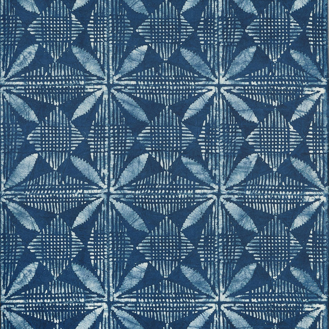 Thibaut Tortuga Batik Navy Wallpaper
