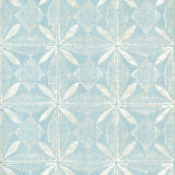 Thibaut Tortuga Batik Light Blue Wallpaper