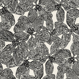 Thibaut ISLAND ORCHID Black and White Wallpaper