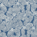 Thibaut ISLAND ORCHID Navy Wallpaper