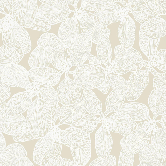 Thibaut ISLAND ORCHID Beige Wallpaper