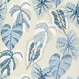 Thibaut Delila Blue And Beige Wallpaper