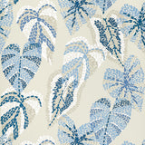 Thibaut Delila Blue And Beige Wallpaper