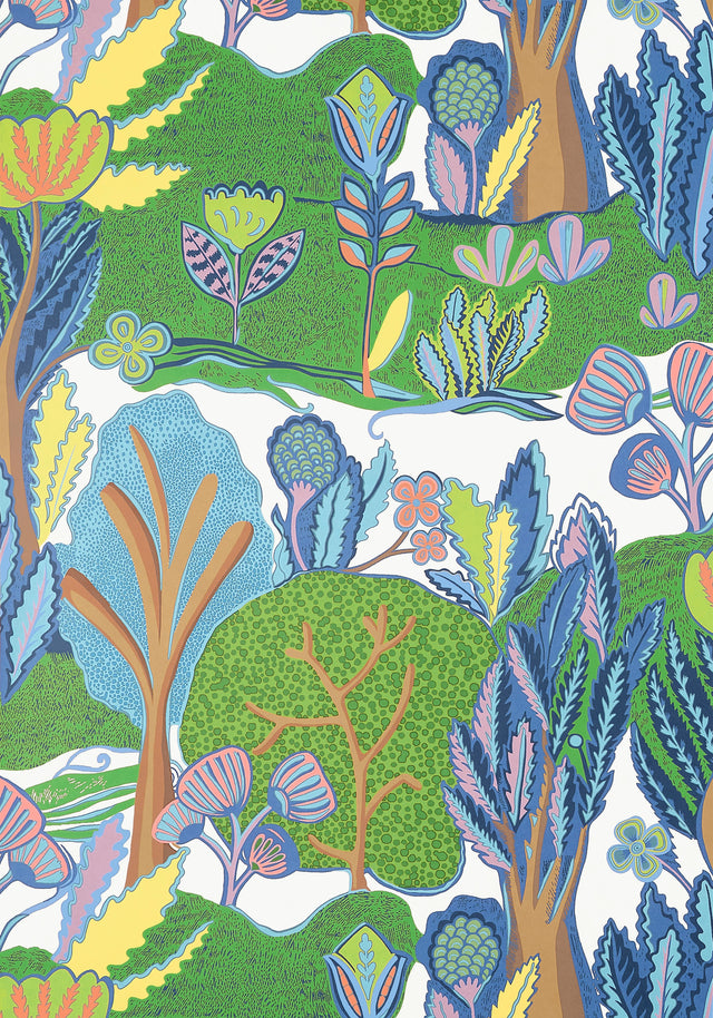 Thibaut ALBERO Green and Blue Wallpaper