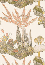 Thibaut ORLEANS Apricot and Ginger Wallpaper
