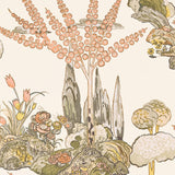 Thibaut Orleans Apricot And Ginger Wallpaper