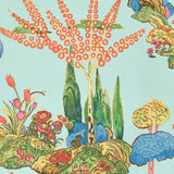 Thibaut Orleans Turquoise Wallpaper