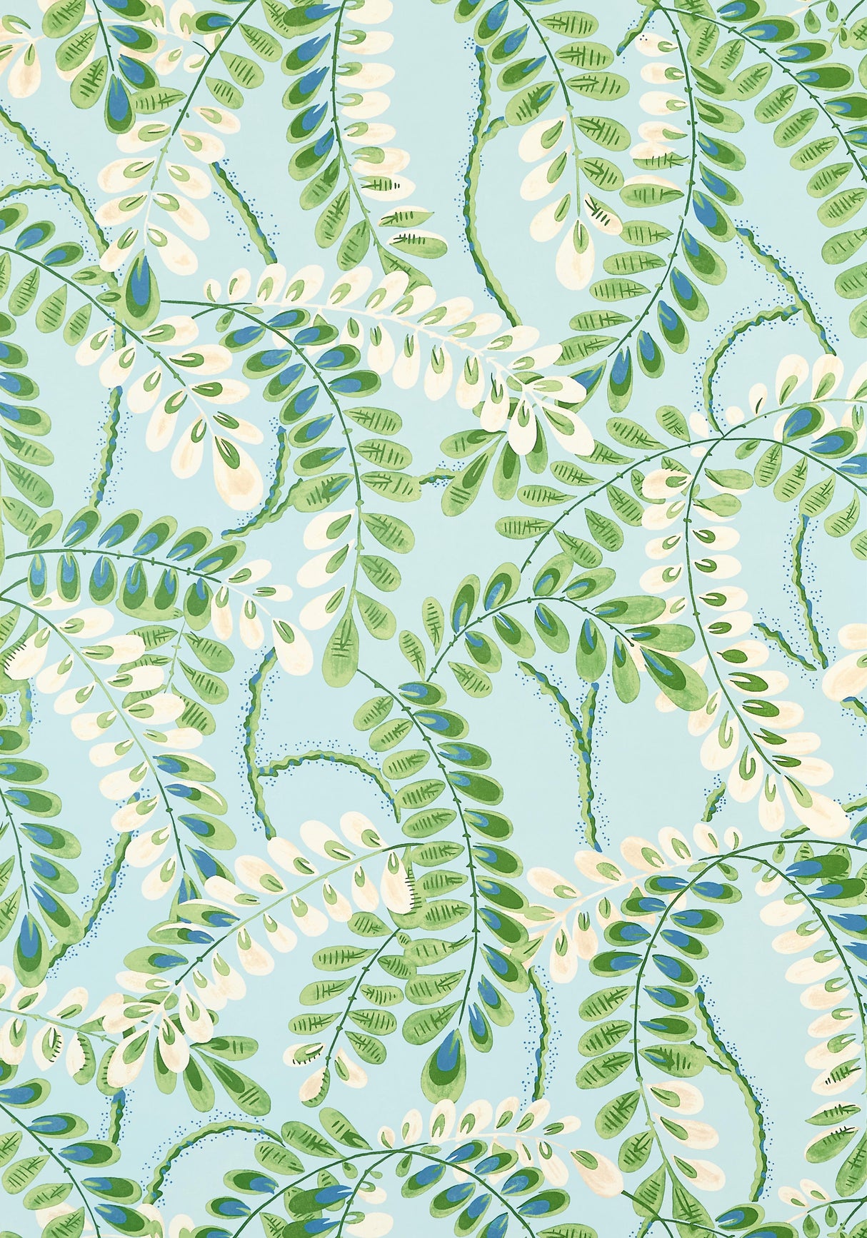 Thibaut AUGUSTA Turquoise Wallpaper