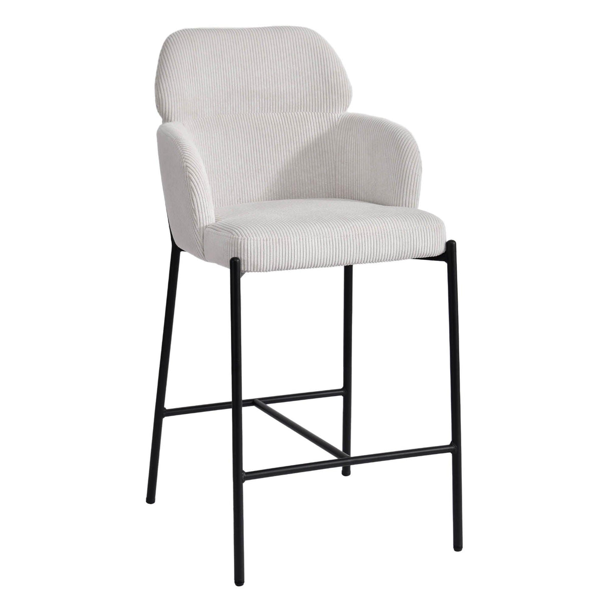 LH Home Allegra Counter Stool - Corduroy White