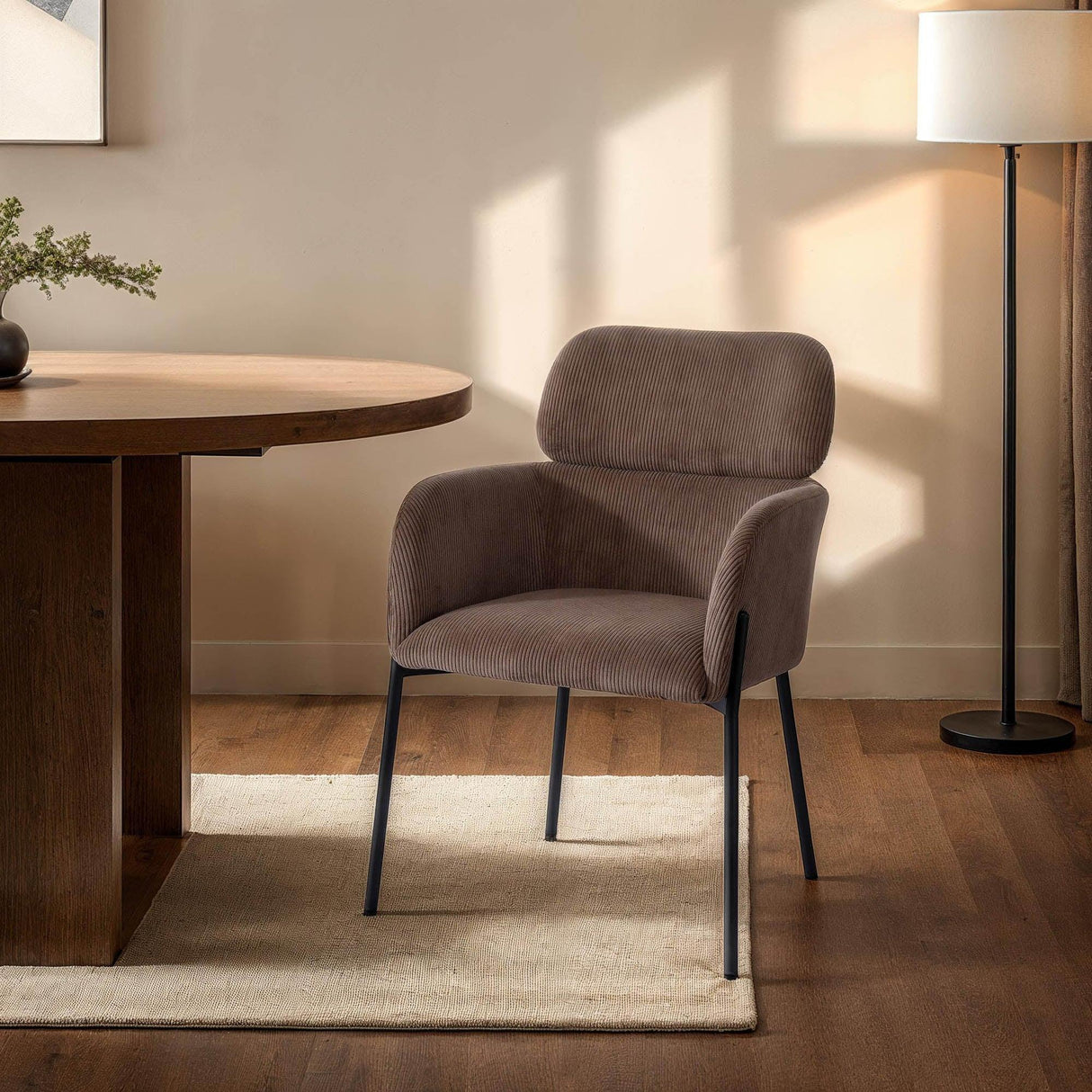 LH Home Allegra Dining Chair - Corduroy Brown