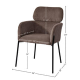 LH Home Allegra Dining Chair - Corduroy Brown