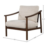 LH Home Bernard Club Chair - Shoji Cream