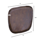 LH Home Metal Crossback Chair with Vintage Brown Seat Cushion