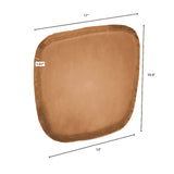 LH Home Metal Crossback Chair with Cognac Seat Cushion