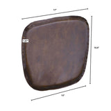 LH Home Metal Crossback Leather Cushion Seat - Vintage Brown