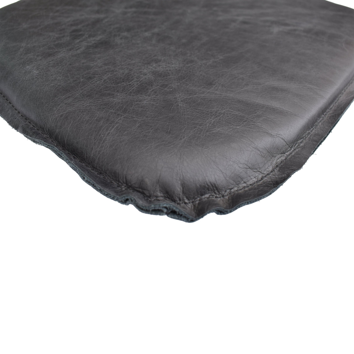 LH Home Metal Crossback Leather Cushion Seat - Antique Black