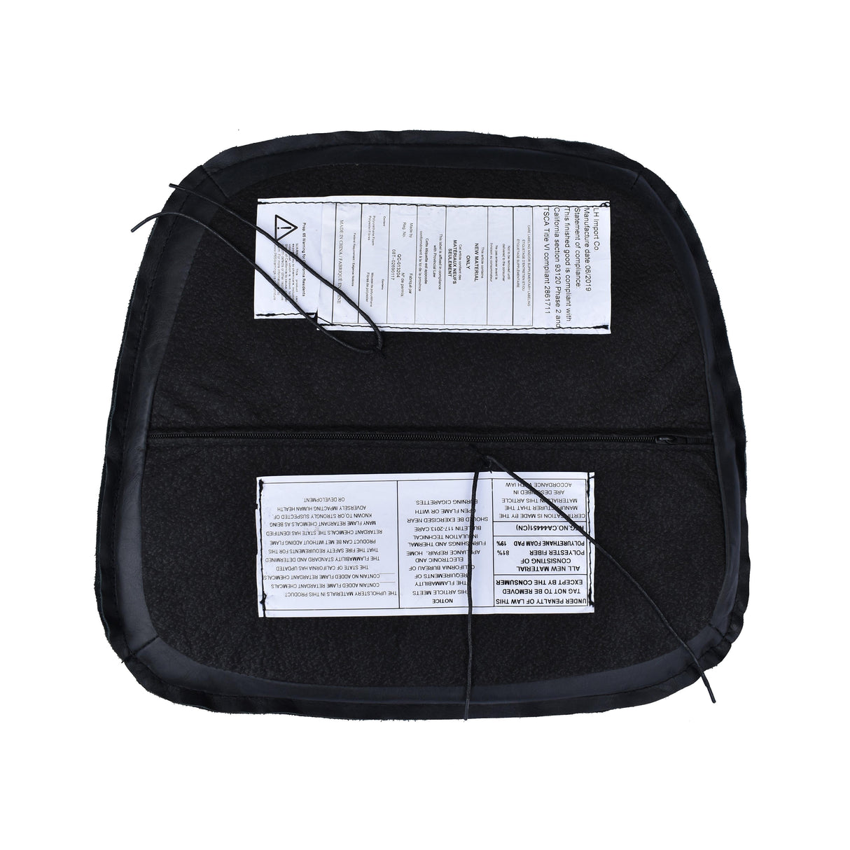 LH Home Metal Crossback Leather Cushion Seat - Antique Black