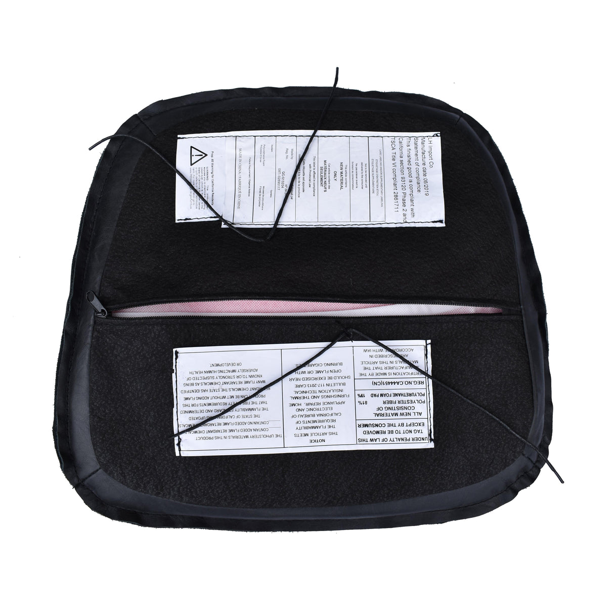 LH Home Metal Crossback Leather Cushion Seat - Antique Black