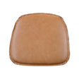 LH Home Metal Crossback Leather Cushion Seat - Cognac