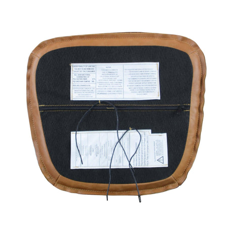 LH Home Metal Crossback Leather Cushion Seat - Cognac